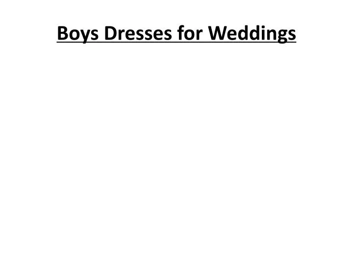 boys dresses for weddings
