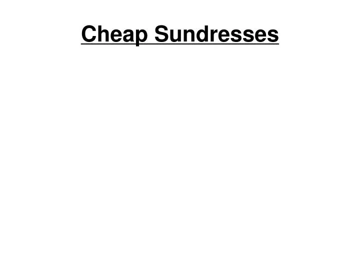 cheap sundresses