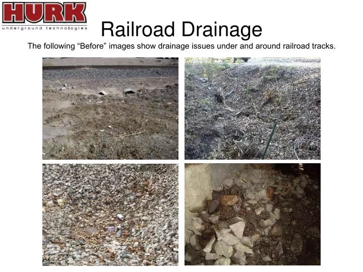 railroad drainage the following before images show drainage issues under and around railroad tracks