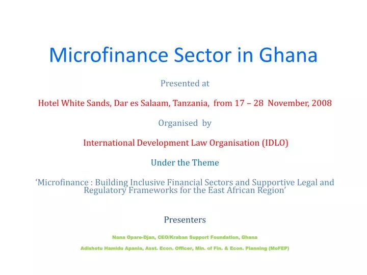 microfinance sector in ghana