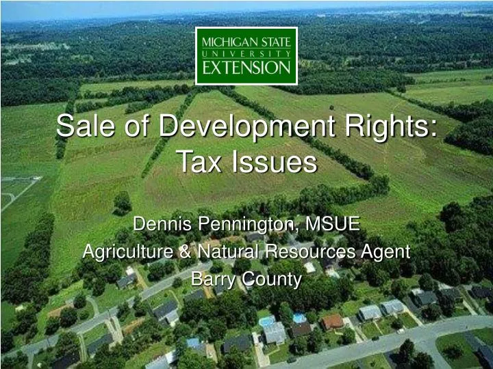 sale of development rights tax issues