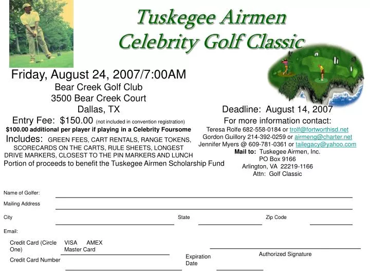 tuskegee airmen celebrity golf classic