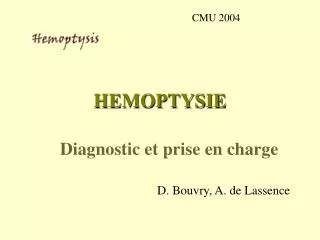 HEMOPTYSIE