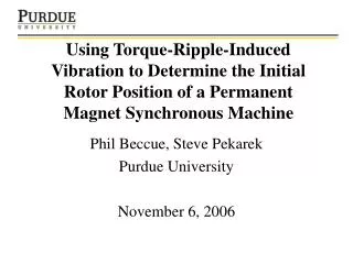Using Torque-Ripple-Induced Vibration to Determine the Initial Rotor Position of a Permanent Magnet Synchronous Machine