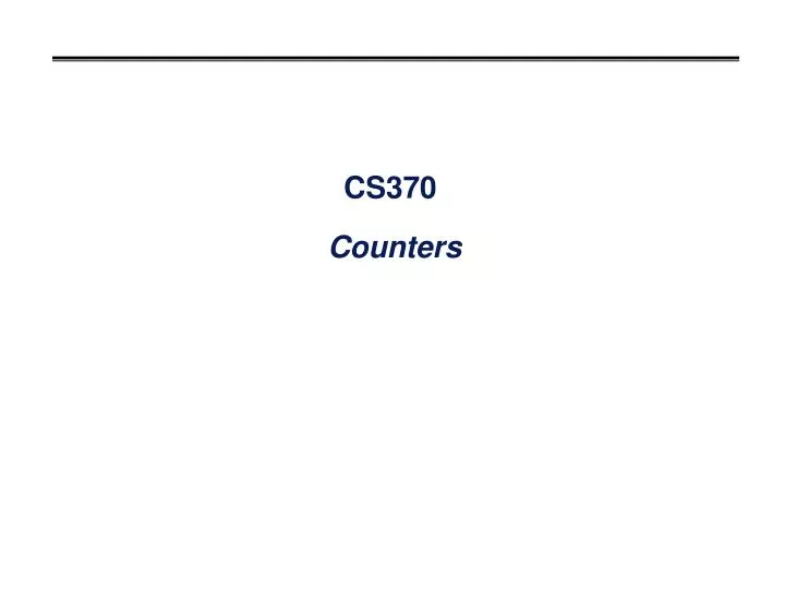 cs370 counters