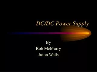 DC/DC Power Supply