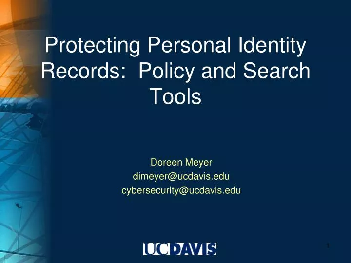 protecting personal identity records policy and search tools