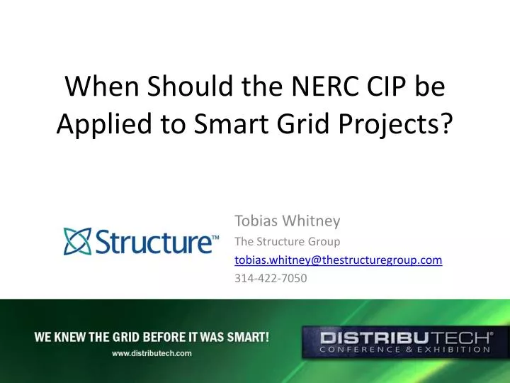 when should the nerc cip be applied to smart grid projects