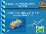 Media Pembelajaran Kelas 1 SD smt 1 toys "reading and writ