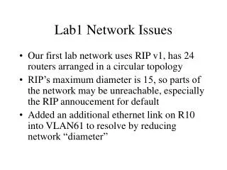 Lab1 Network Issues