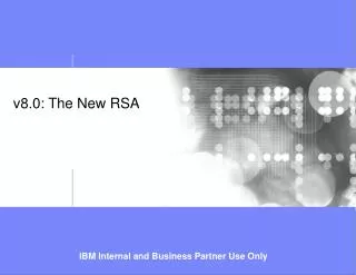 v8.0: The New RSA