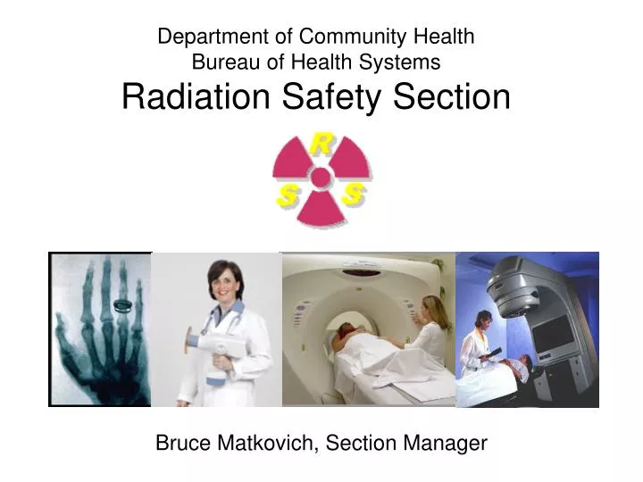 department of community health bureau of health systems radiation safety section
