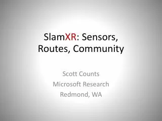 Scott Counts Microsoft Research Redmond, WA