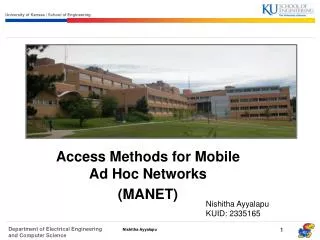 Access Methods for Mobile Ad Hoc Networks (MANET)