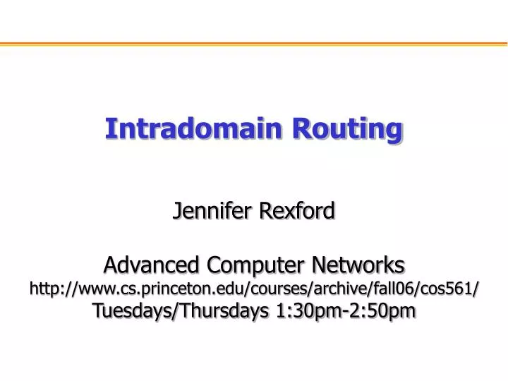 intradomain routing