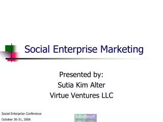 Social Enterprise Marketing