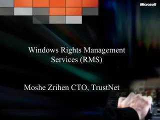Windows Rights Management Services (RMS)