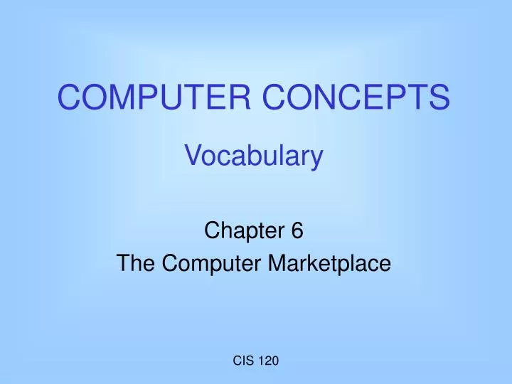 computer concepts vocabulary