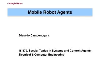 Mobile Robot Agents