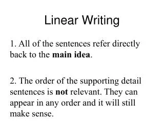 Linear Writing