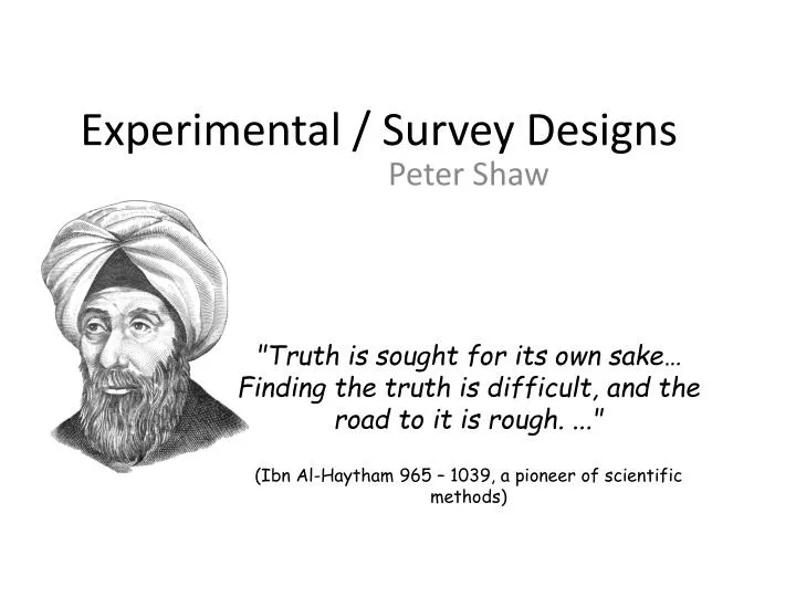 experimental survey designs