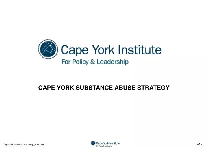 cape york substance abuse strategy