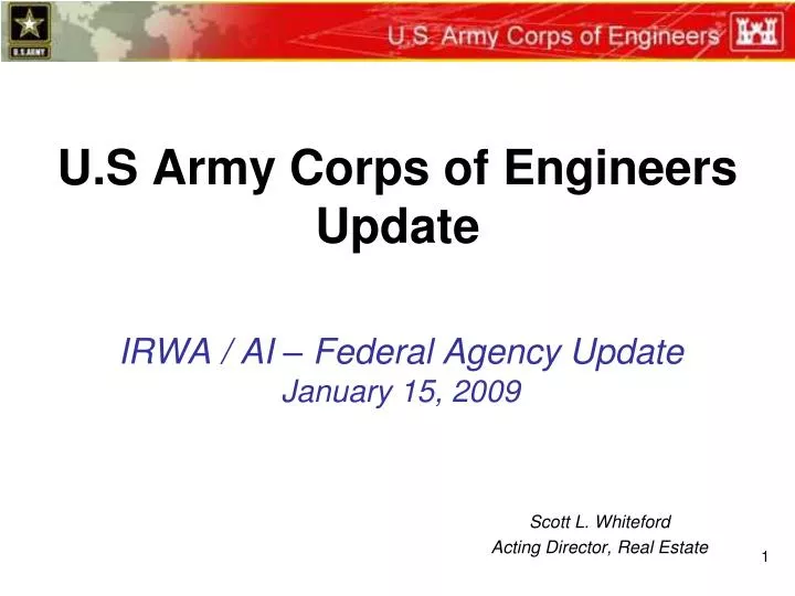 u s army corps of engineers update