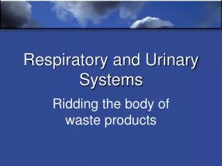 Respiratory and Urinary Systems