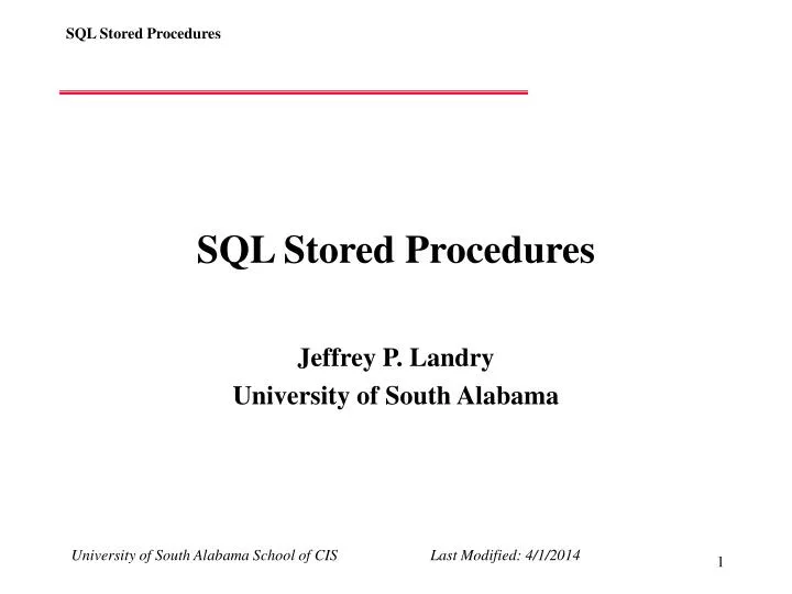 sql stored procedures
