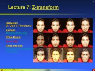Lecture 7: Z-transform