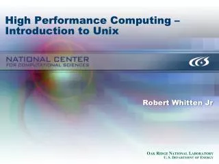 High Performance Computing – Introduction to Unix