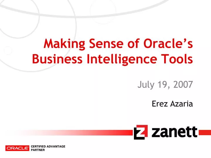 making sense of oracle s business intelligence tools