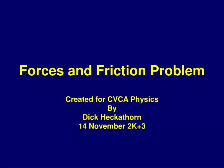 forces and friction problem