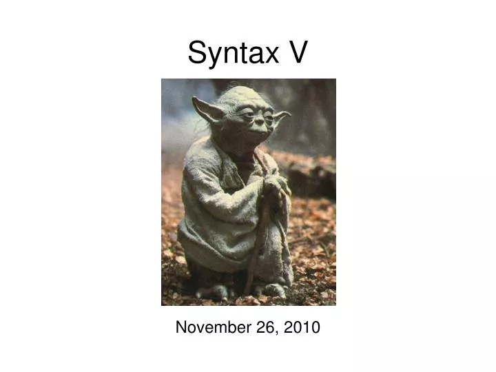 syntax v