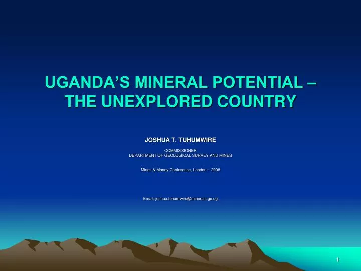 uganda s mineral potential the unexplored country