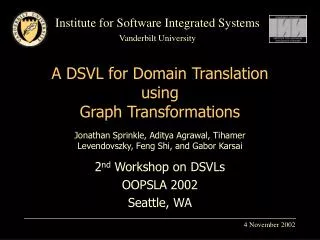 A DSVL for Domain Translation using Graph Transformations