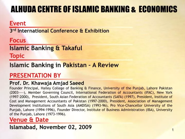 alhuda centre of islamic banking economics