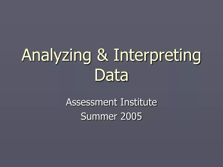 analyzing interpreting data