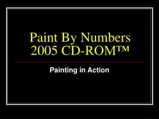 Paint By Numbers 2005 CD-ROM™