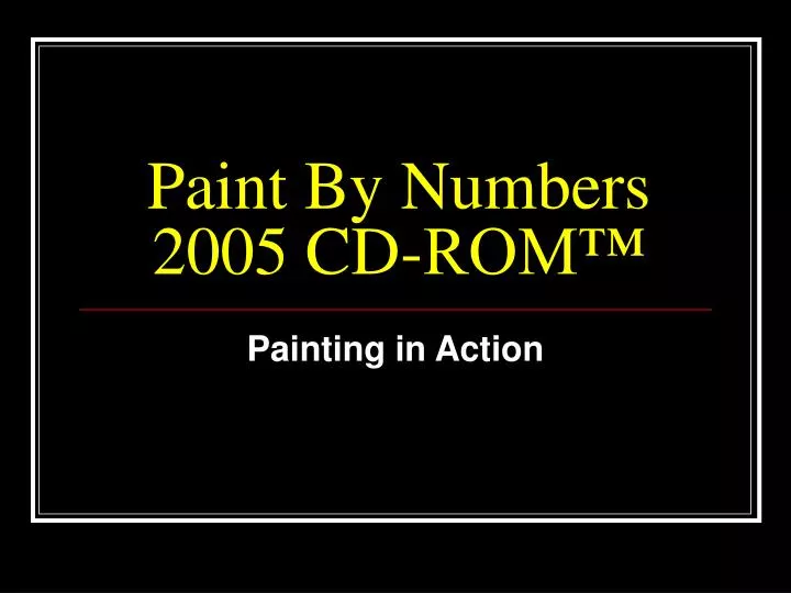 paint by numbers 2005 cd rom