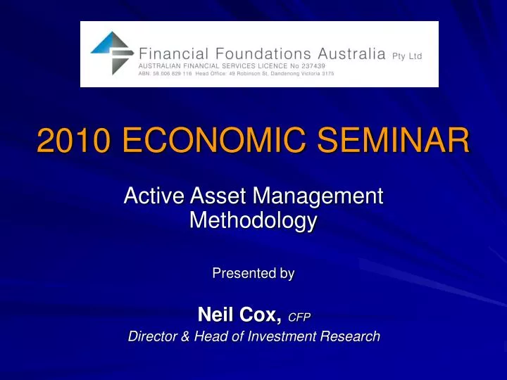 2010 economic seminar