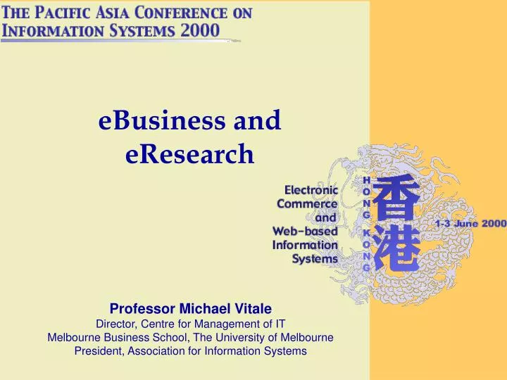 ebusiness and eresearch