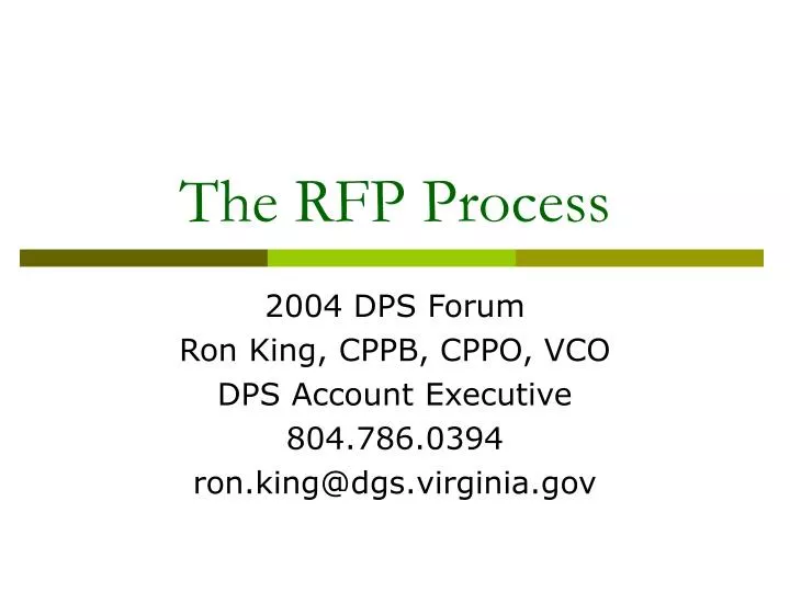 the rfp process