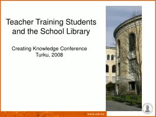 Teacher Training Students and the School Library