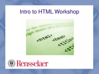 Intro to HTML Workshop