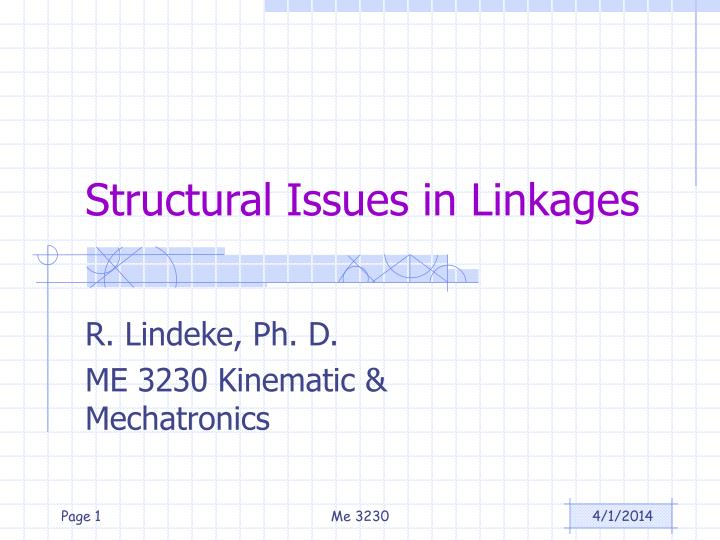 structural issues in linkages
