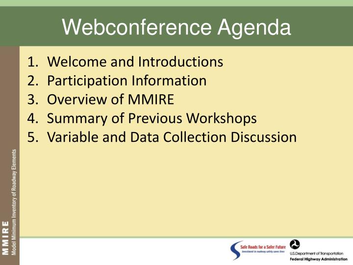 webconference agenda