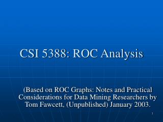 CSI 5388: ROC Analysis