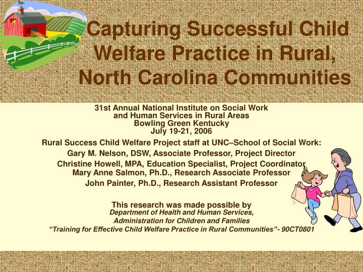capturing successful child welfare practice in rural north carolina communities