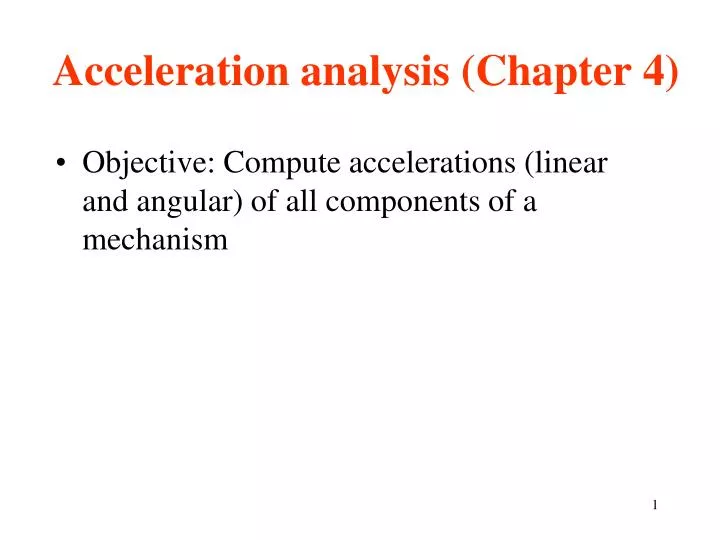 acceleration analysis chapter 4